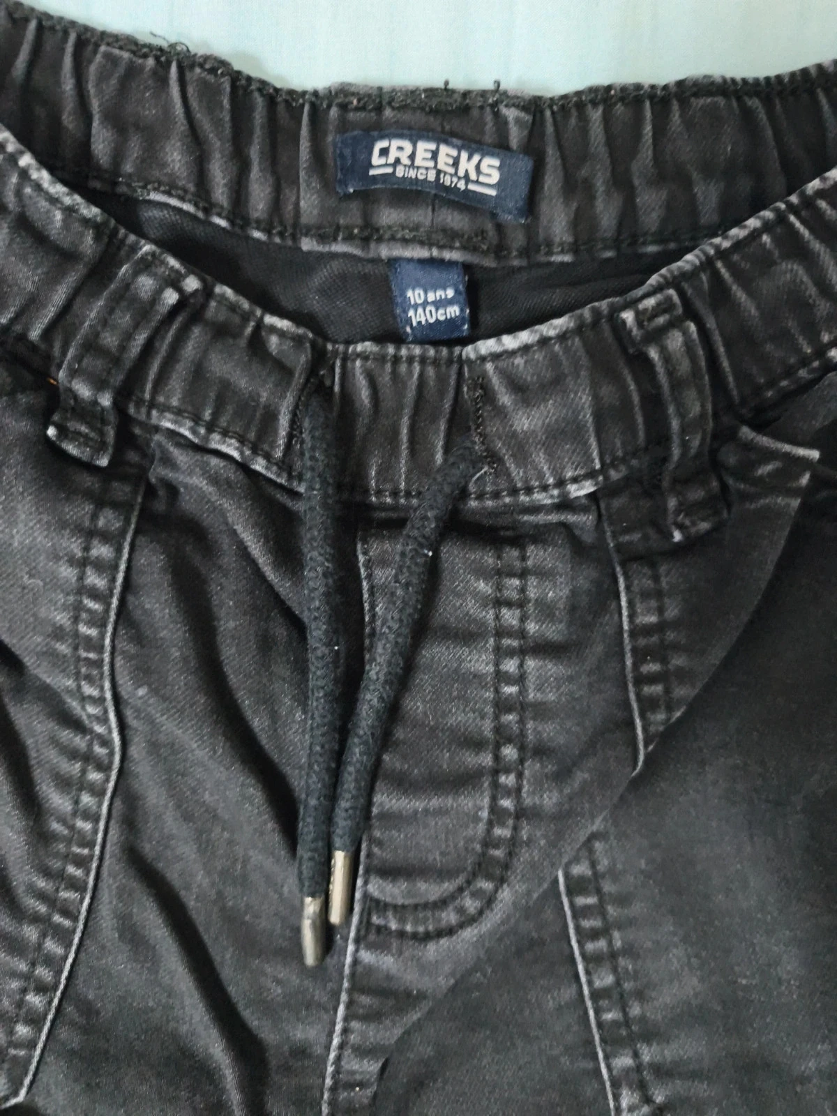 Creeks black elastic waist jeans – photo 2